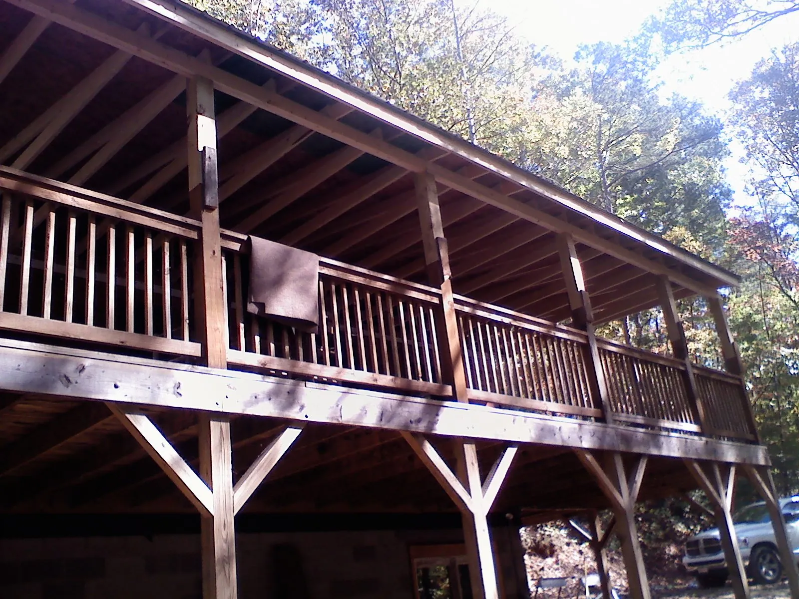 Timber framing under a new elevated porch and deck — Roof Leak Repair in Cottonton by Roofing Brothers